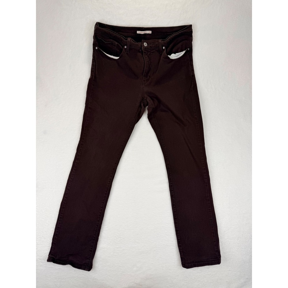 Levi Strauss 314 Shaping Straight Jeans Dark Brown Women Size 33x32